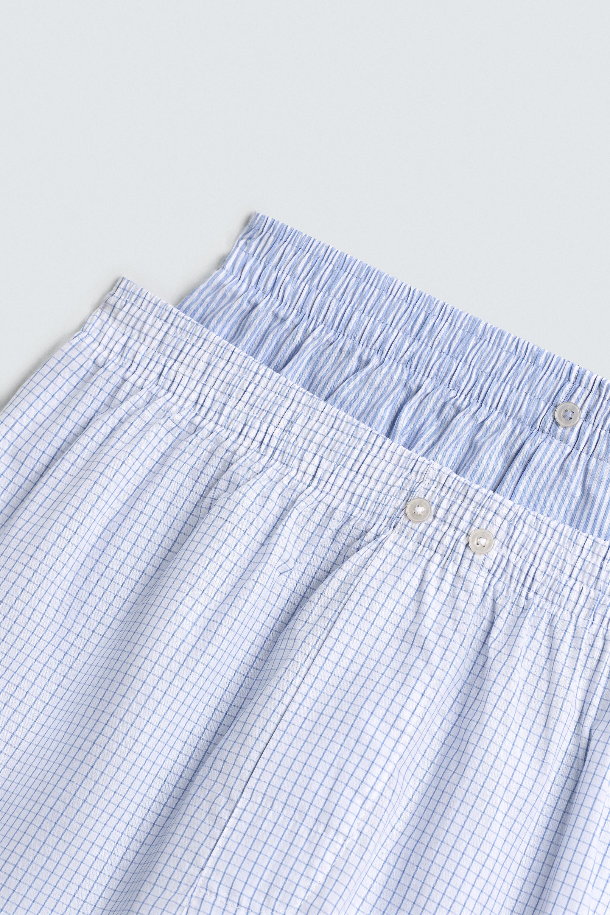 LOT DE DEUX BOXERS EN POPELINE ASSORTIS